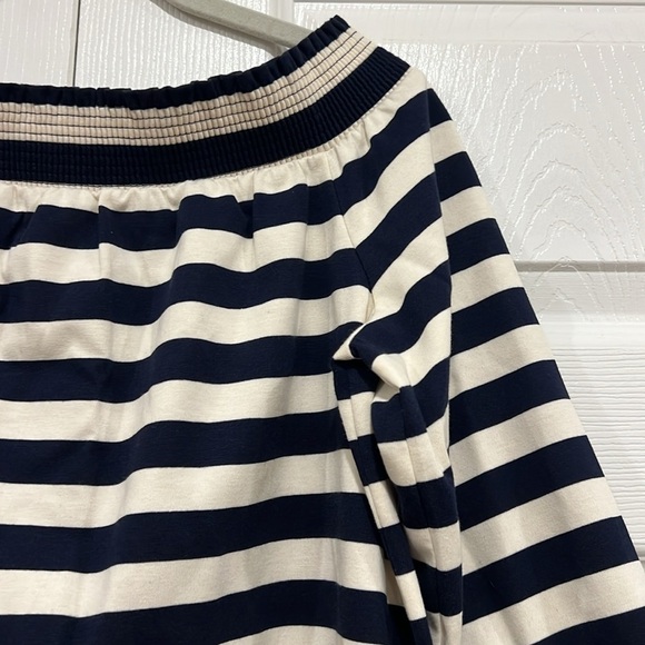 J. Crew Striped Off Shoulder Dress Womens Navy Blue White Size XS - Picture 4 of 9